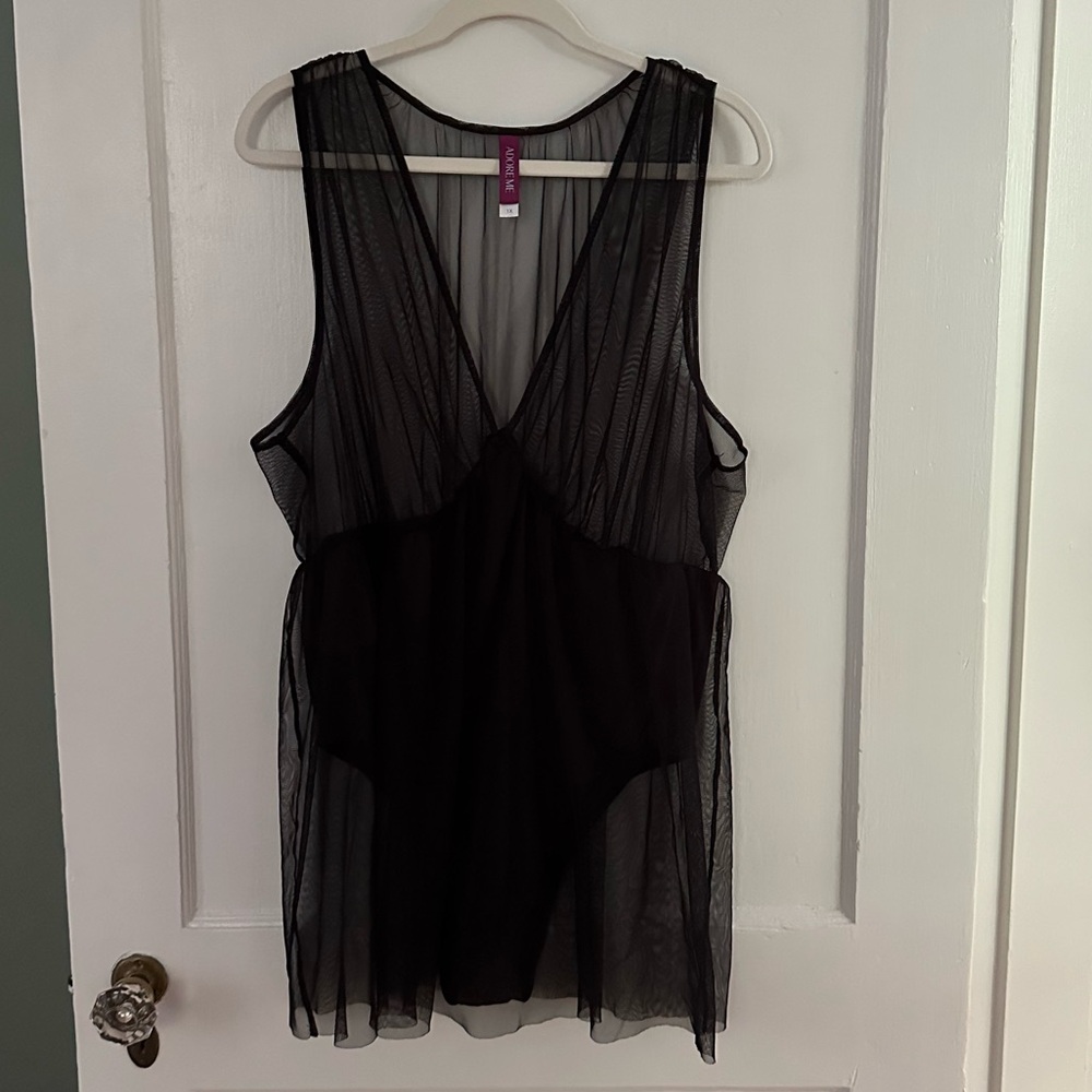 Adore Me Mesh & Bodysuit Lingerie 1X